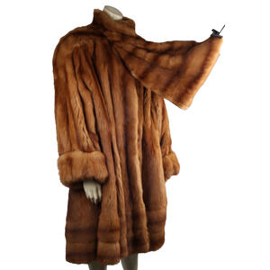 Vintage Mink Fur Giuliana Teso for Neiman Marcus Luxury Winter Coat Women’s L